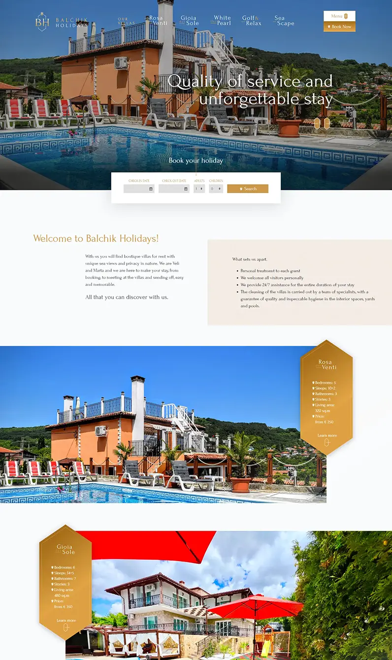 Уебсайт balchikholidays.com